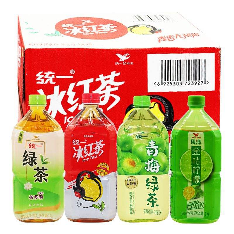 暢飲無(wú)限 統(tǒng)一綠茶茉莉味與冰紅茶等茶飲整箱批發(fā)，聚餐與日常備貨優(yōu)選